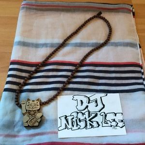 Wooden Cat Pendant 🐈